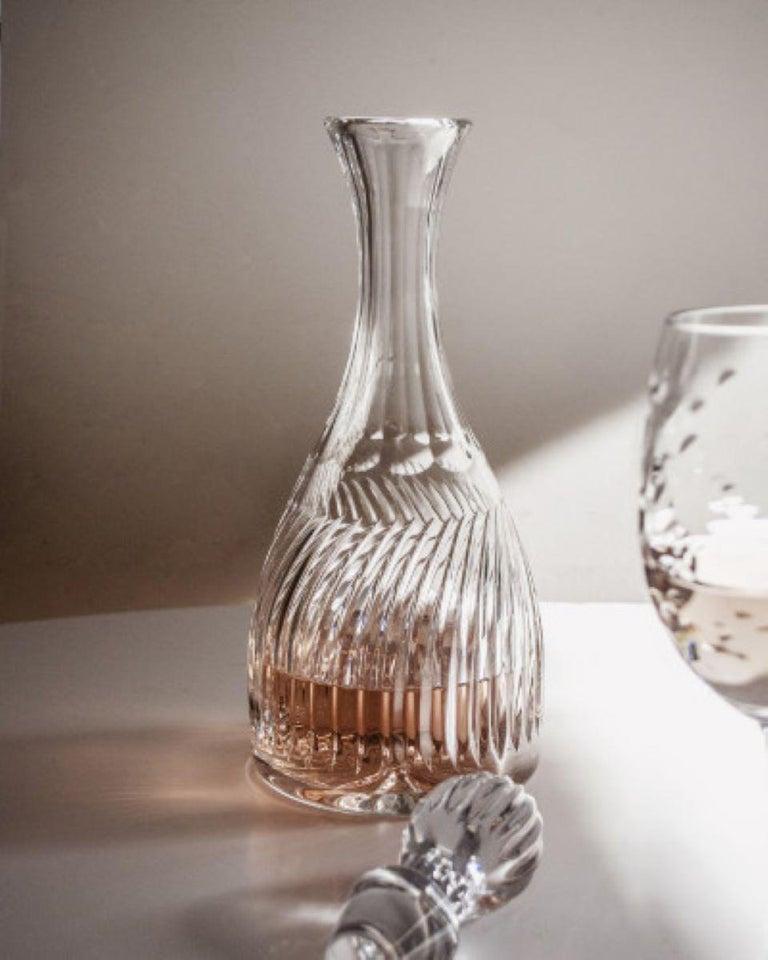 Decantador de Cristal Artesanal del Siglo XXI 33.81 us fl oz - Linea Design Art Decó en venta