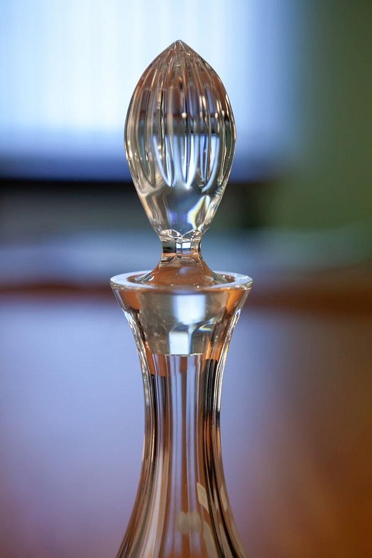 Contemporary Handcrafted Crystal Decanter from 21st Century 33.81 us fl oz - Linea Design  For Sale