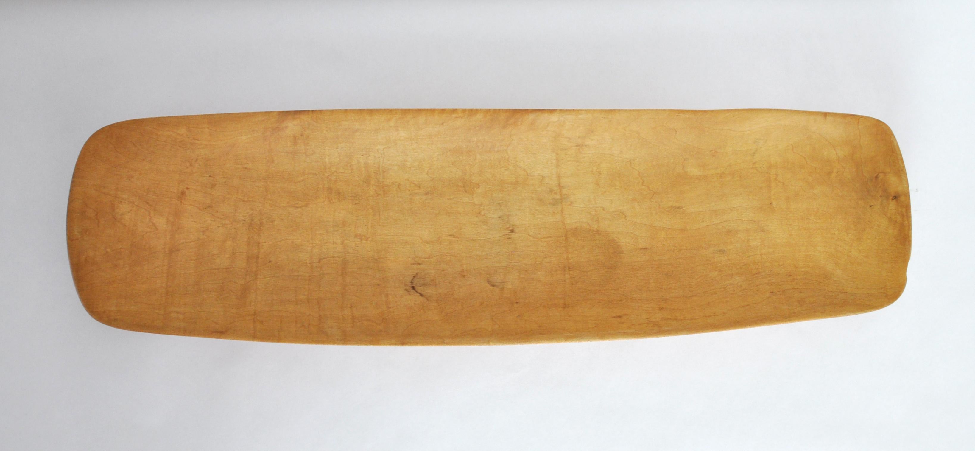 Handcrafted Danish Birch Dish with an Organic Design, 1960s For Sale 7