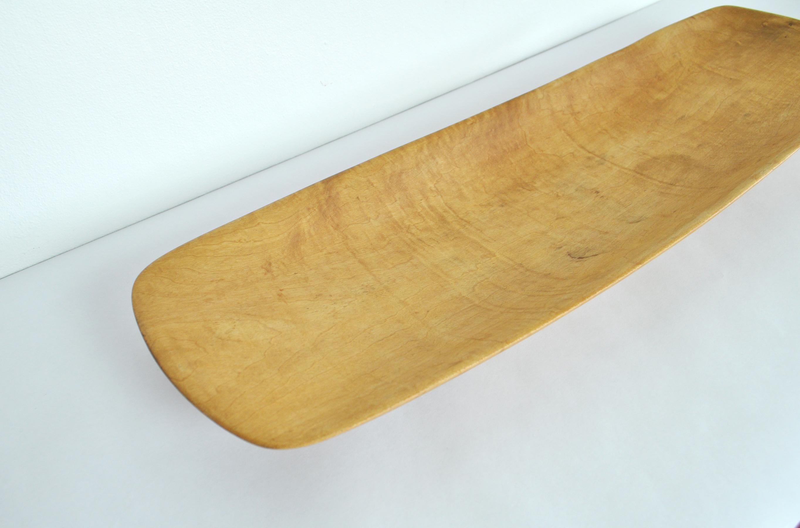 20th Century Handcrafted Danish Birch Dish with an Organic Design, 1960s For Sale