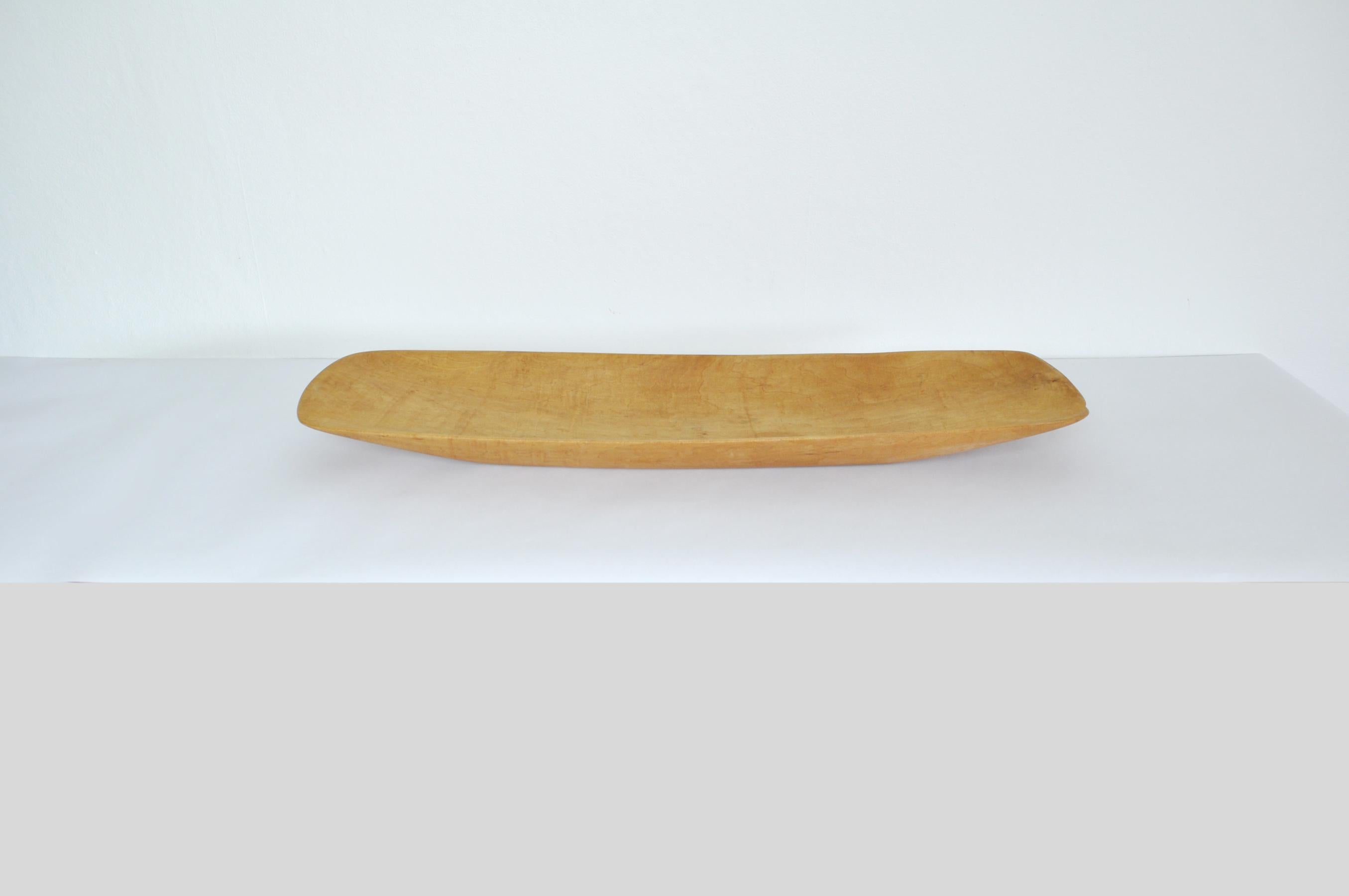 Handcrafted Danish Birch Dish with an Organic Design, 1960s For Sale 1
