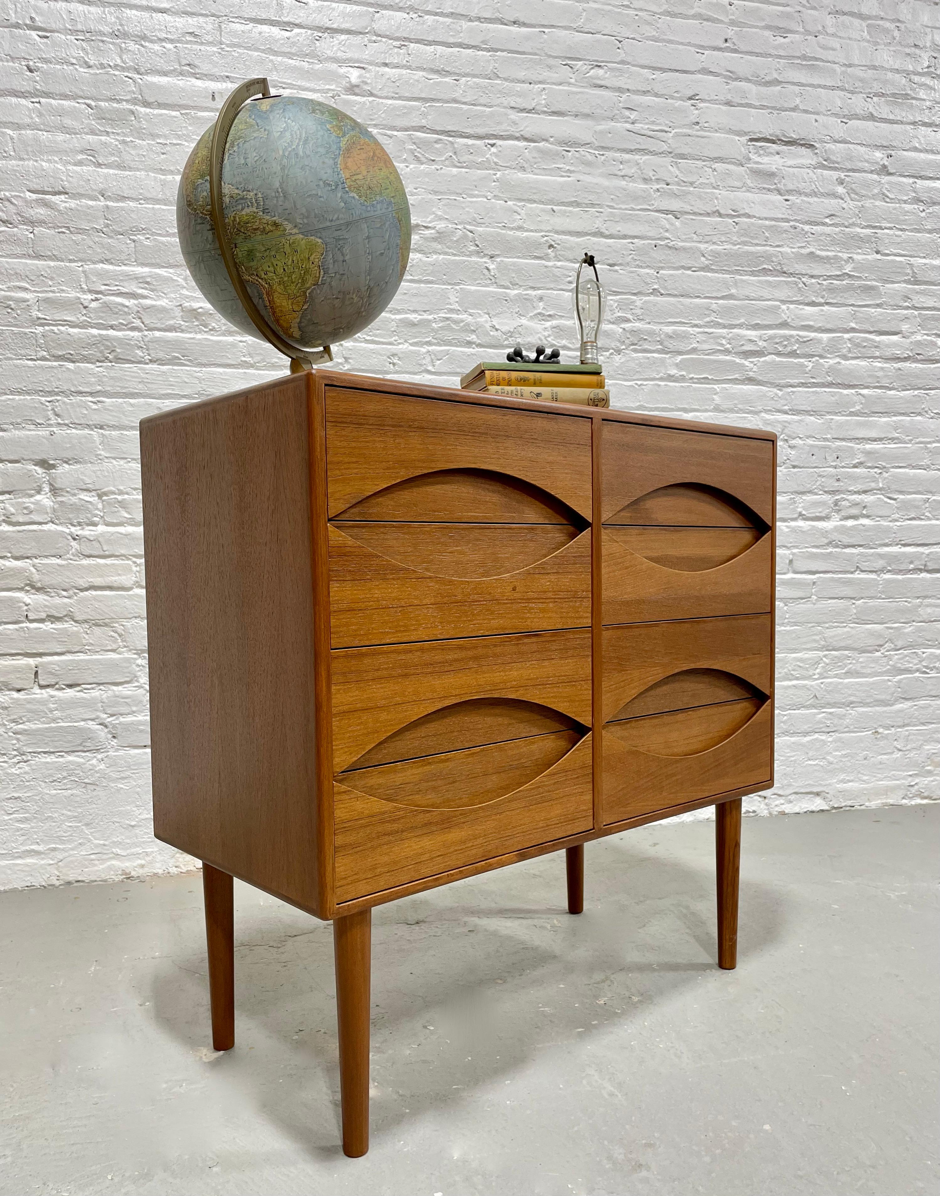 Contemporary Handcrafted Danish Mid-Century Modern Styled Teak Dresser