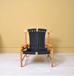Handcrafted Danish Oak Lounge Chair by Martin Godsk