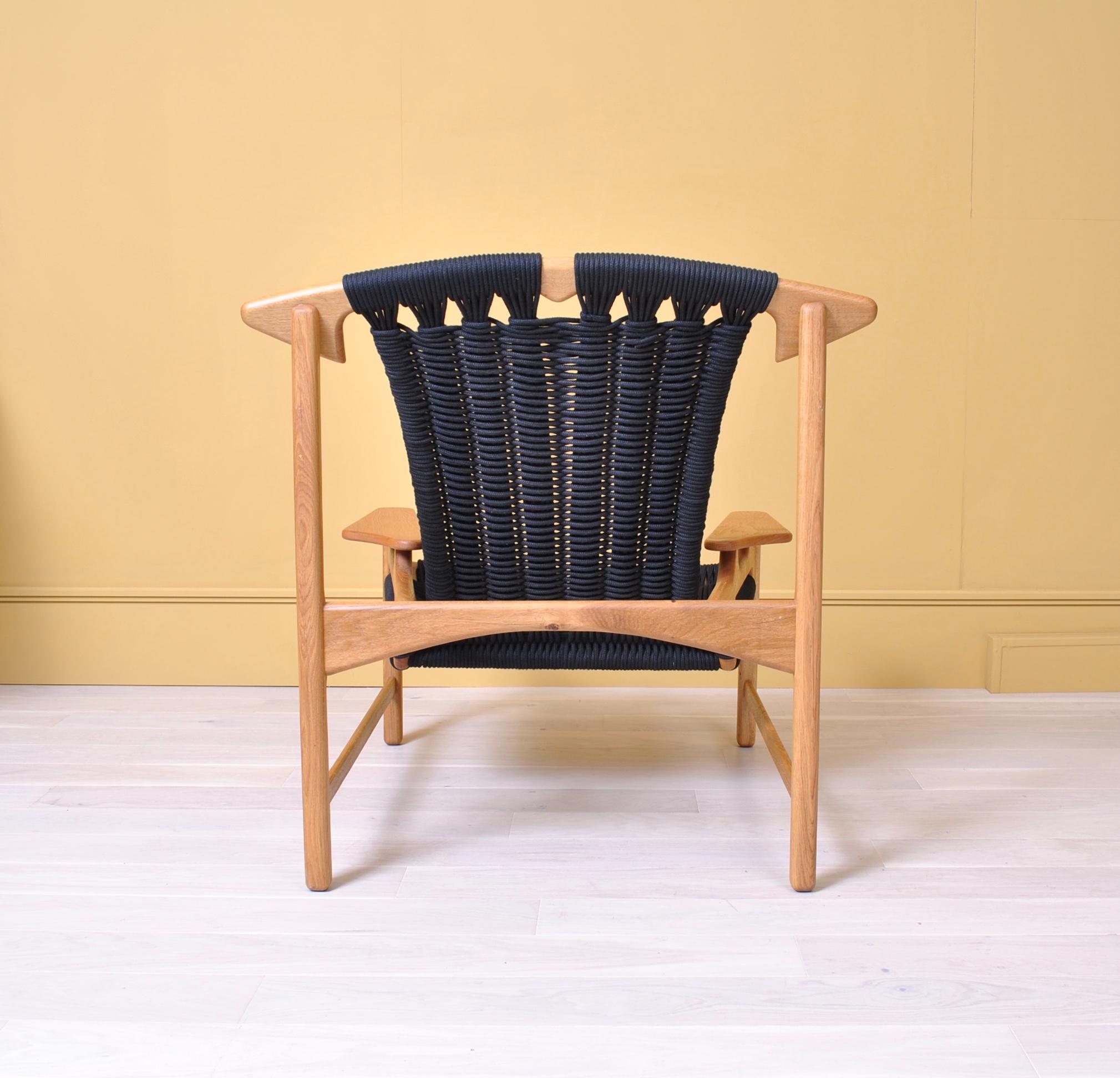 Handcrafted Danish Oak Lounge Chair by Martin Godsk 1