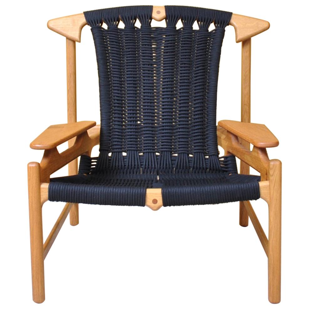 Handcrafted Danish Oak Lounge Chair by Martin Godsk