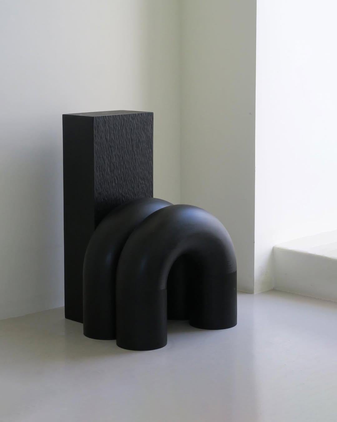 Sedia artigianale in legno nero scuro Time of Action No. 20-3, Chaeyoung Lee In condizioni Nuovo in vendita a Geneve, CH