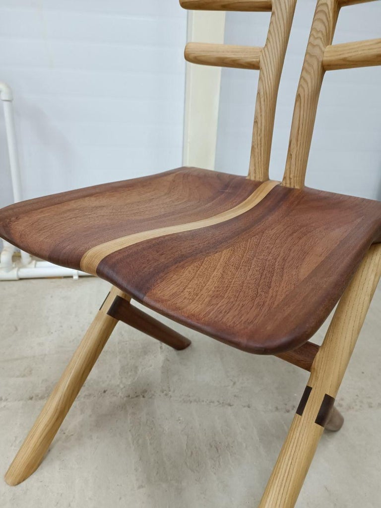 Handcrafted Deer Dining Chair in Solid Woods For Sale at 1stDibs