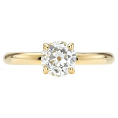 Handcrafted Demi Old European Cut Diamond Ring by Single Stone