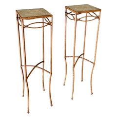Handcrafted Design High Pedestal Table Set, 1990's France