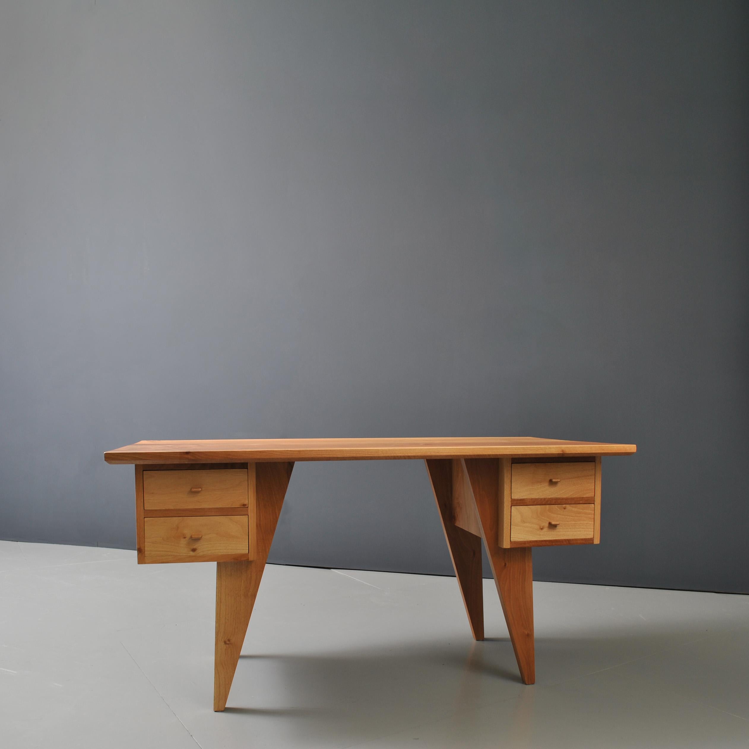 Contemporary Handcrafted Desk, English Walnut