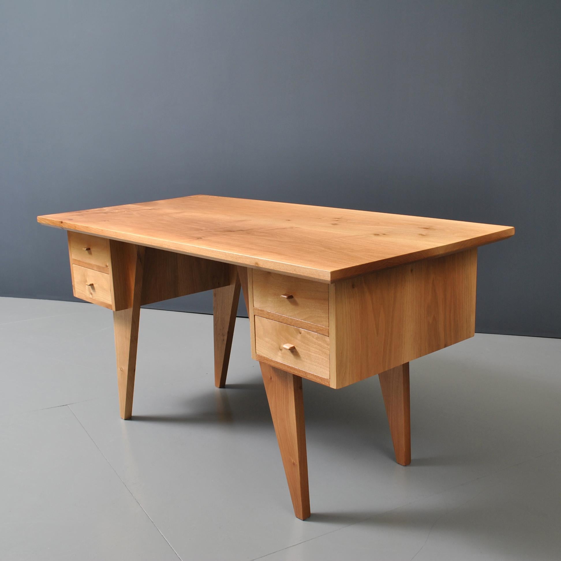 Oak Handcrafted Desk, English Walnut