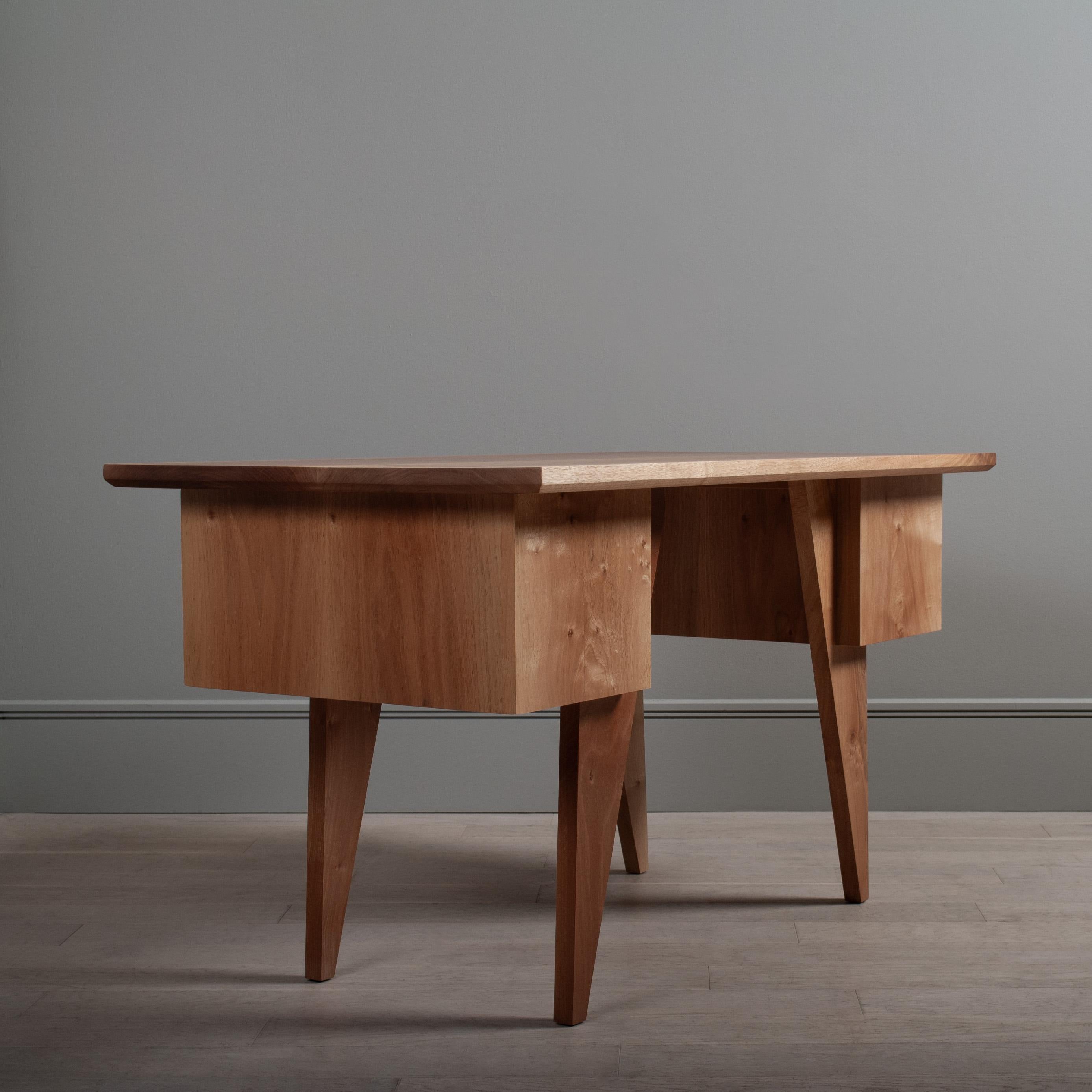 Contemporary Handcrafted English Desk For Sale