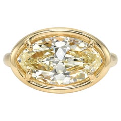 Handcrafted Devi Oval Cut Diamond Ring by Single Stone