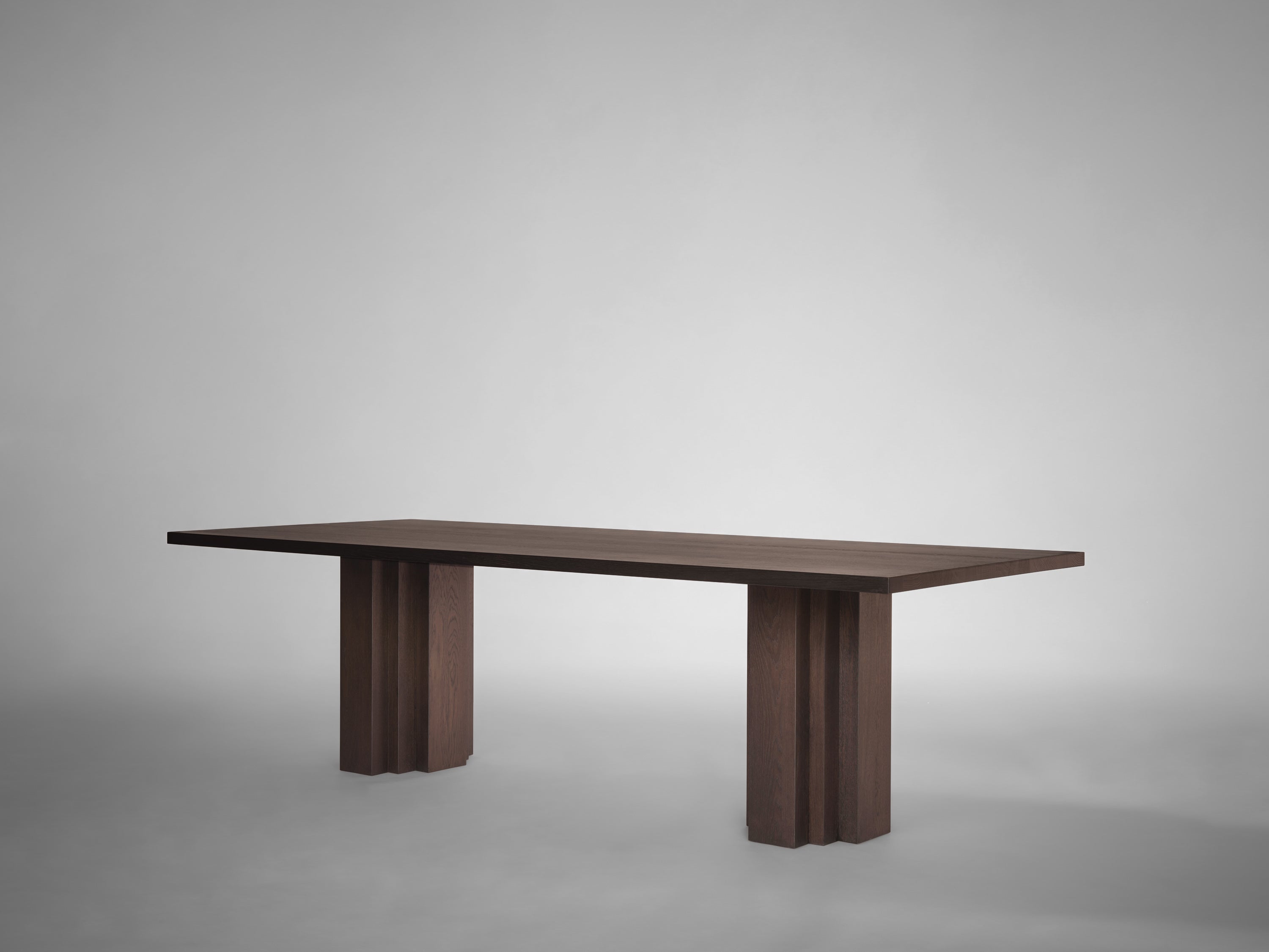 Handcrafted Dining Table - Solid Warm Brown Oak - Brut by Mokko