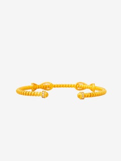 Handcrafted Double Infinity Sign 22K Gold Bracelet with Diamonds
