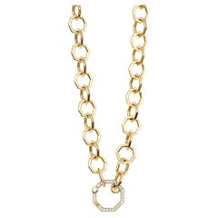 Handcrafted Elena Octagonal Link Necklace by Single Stone