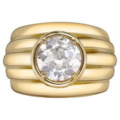 Handcrafted Eleni Old European Cut Diamond Ring by Single Stone