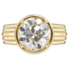 Handcrafted Eleni Old European Cut Diamond Ring by Single Stone