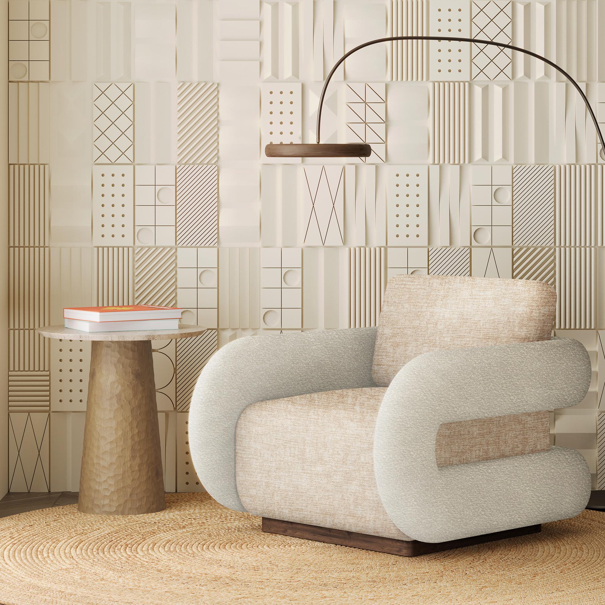 Nolita Harbour Elke Side Table, a stunning piece that combines natural beauty with exquisite craftsmanship. This elegantly designed side table features a solid carved oak base that showcases the natural grain and texture of the wood. Topped with a