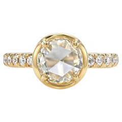 Handcrafted Ella Round Rose Cut Diamond Ring by Single Stone