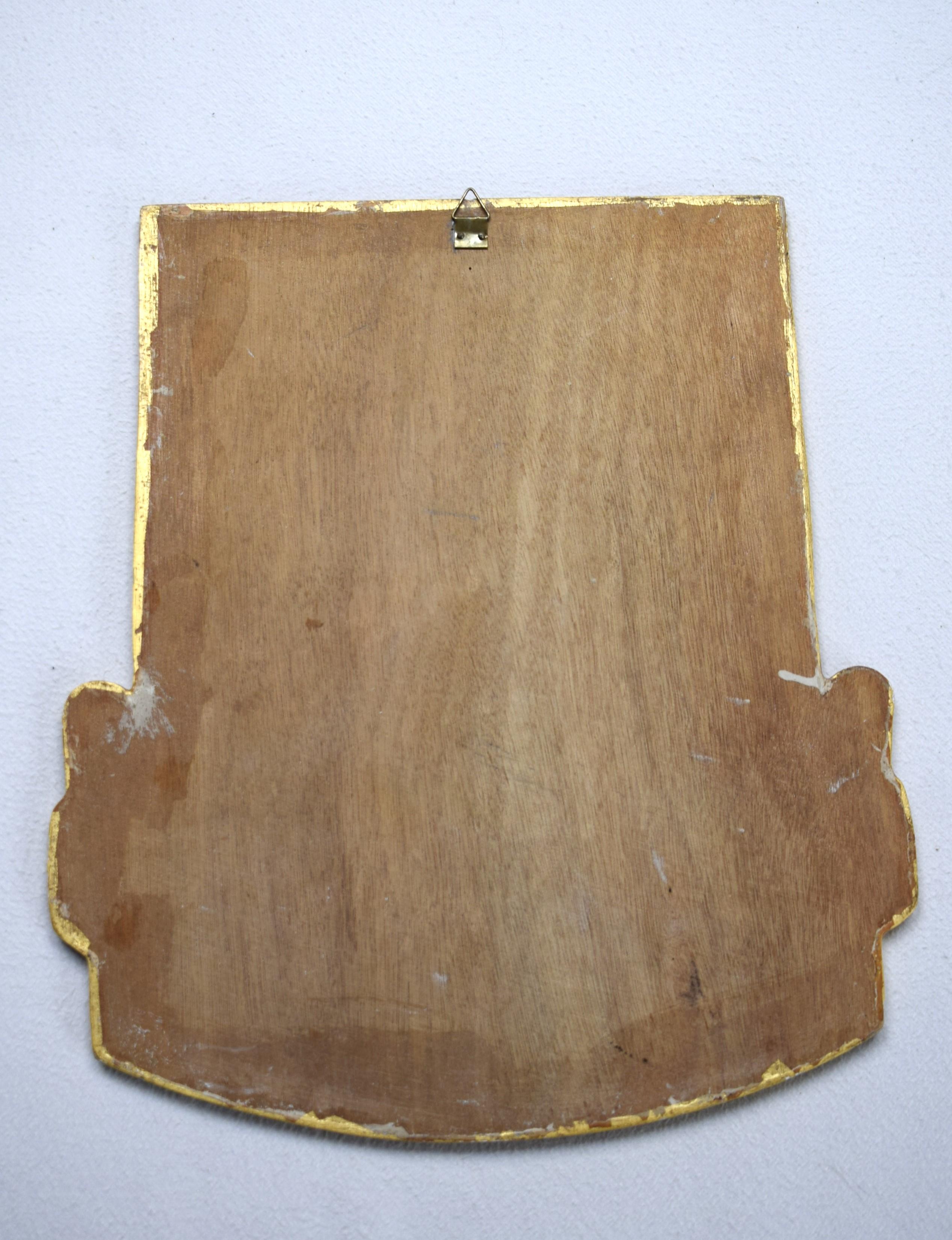 Metà XX secolo Emblema realizzato a mano dalla mensa degli ufficiali del 7232° Gruppo MMG Ammuniti dell'USAF. in vendita