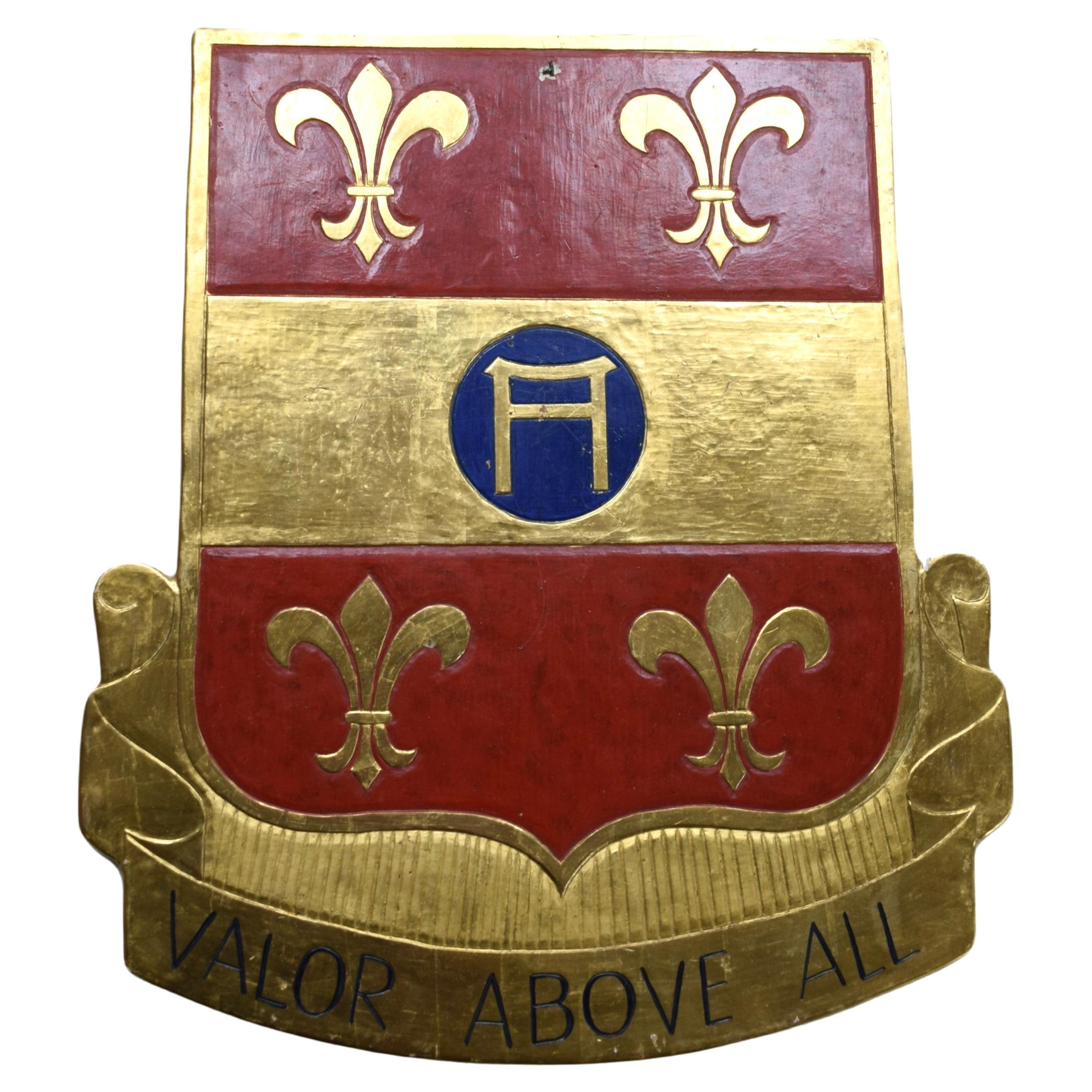 Emblema realizzato a mano dalla mensa degli ufficiali del 7232° Gruppo MMG Ammuniti dell
USAF.