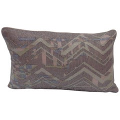 Handcrafted Embroidered Beaded Textile Pillow Geometric Design