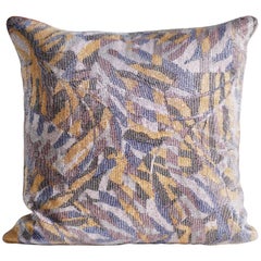 Handcrafted Embroidered Beaded Textile Pillow Multi-Color