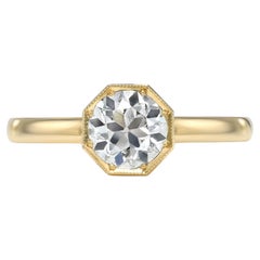 Handcrafted Emerson Old European Cut Diamond Ring by Single Stone