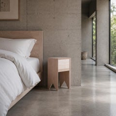 Handcrafted English Ash End Table & Drawer