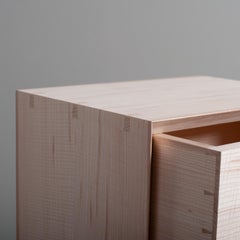 Handcrafted English Ash End Table & Drawer