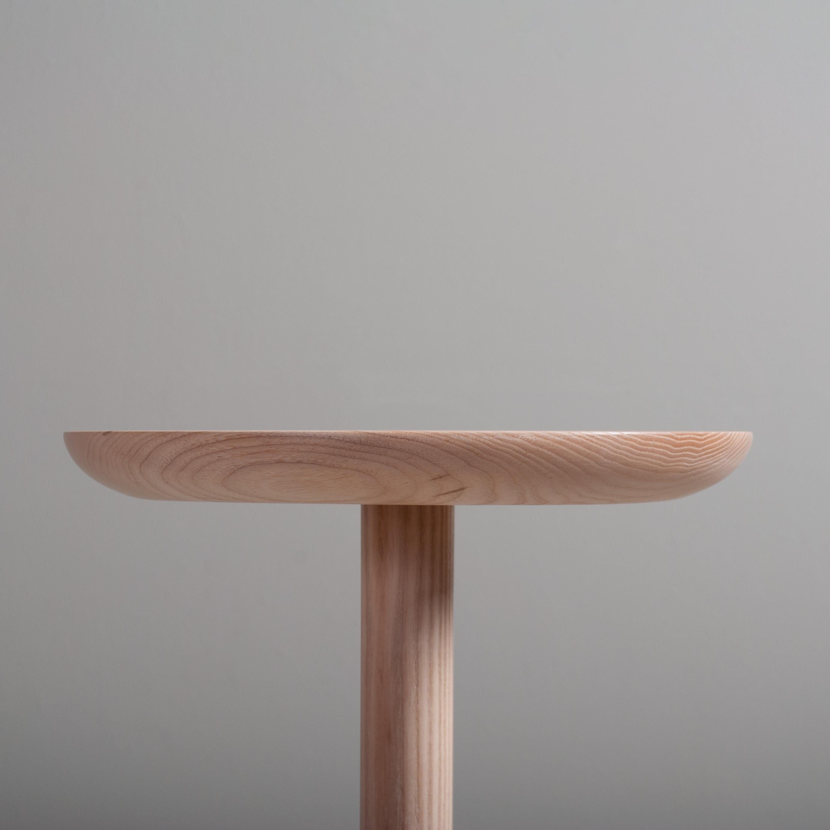 Handcrafted English Ash Side Table For Sale 3