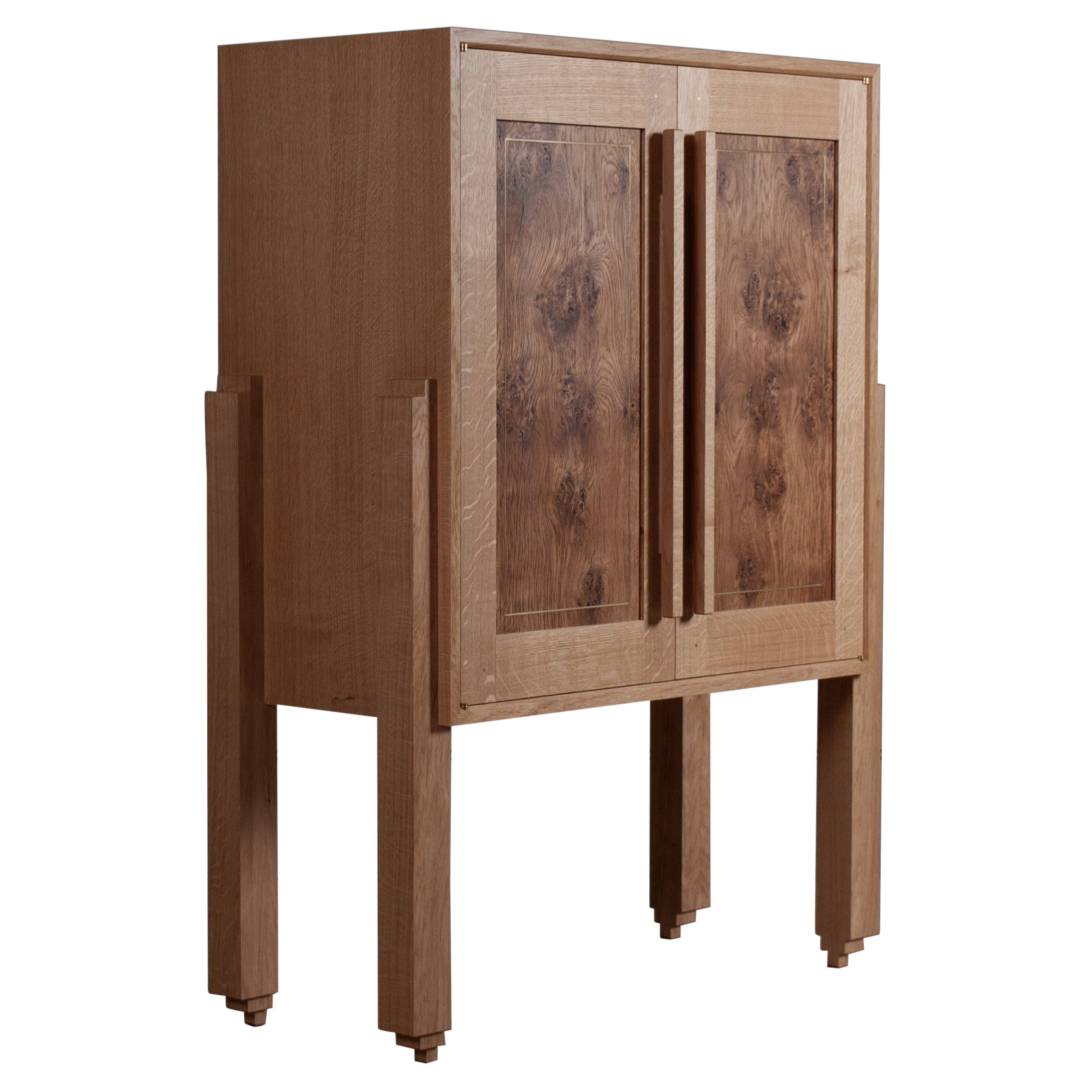 Handcrafted English Oak Cabinet - Dry Bar