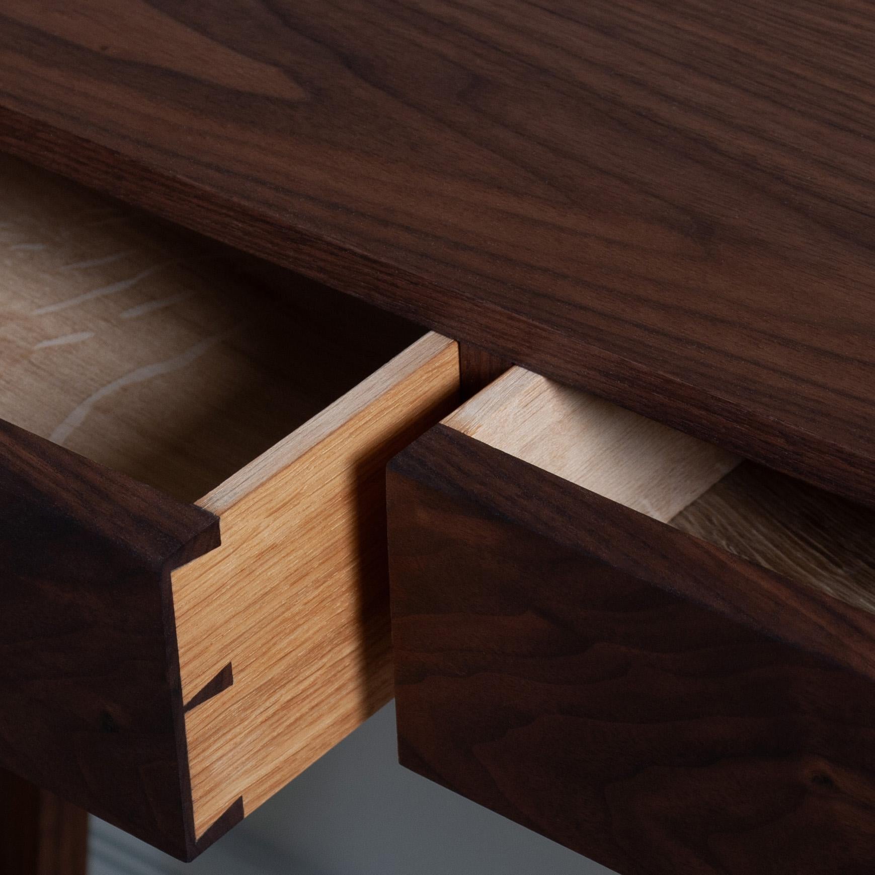 Handcrafted English Oak Console or Vanity Table For Sale 6