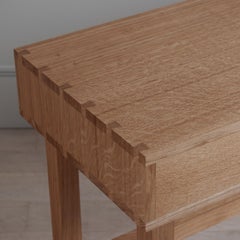 Handcrafted English Oak Console or Vanity Table