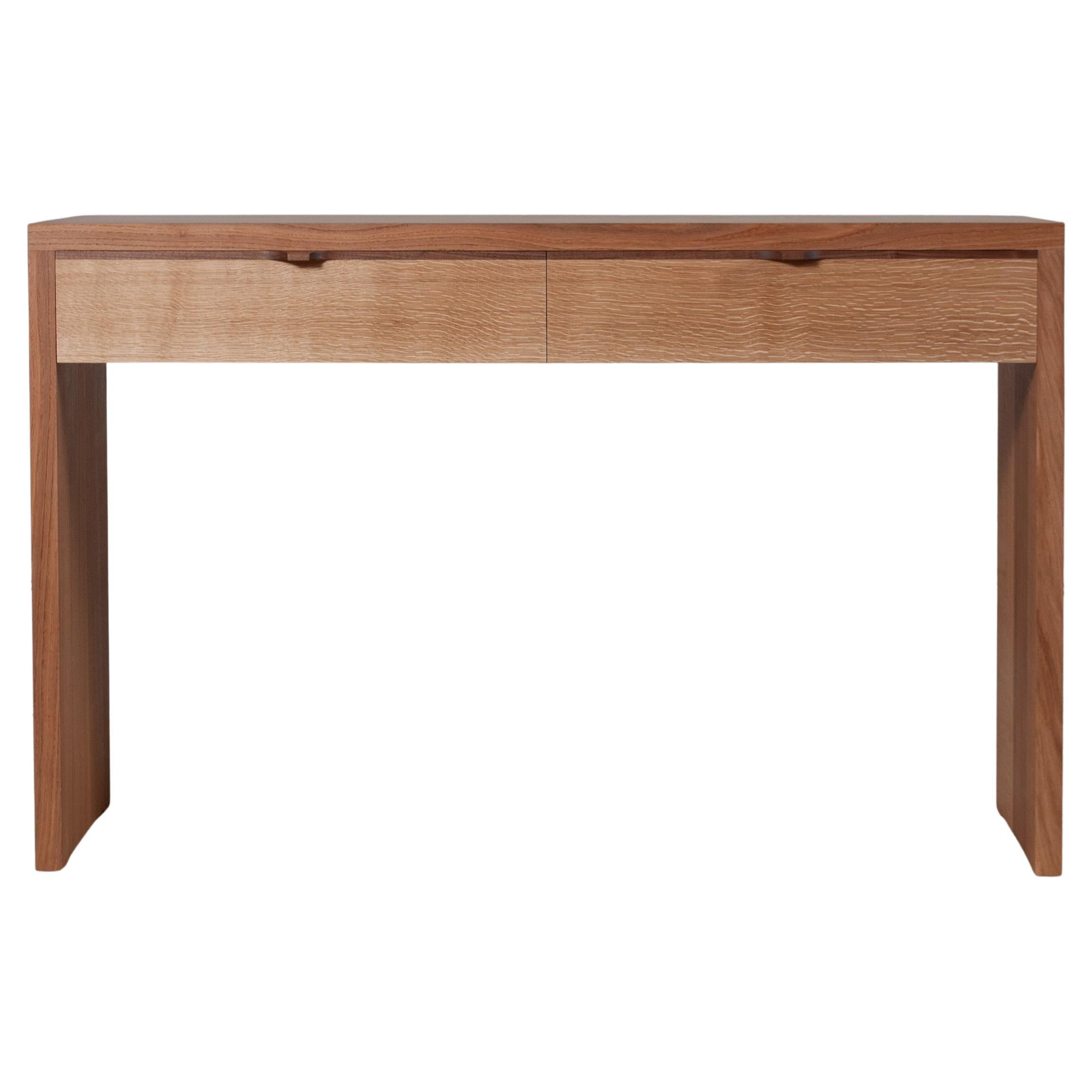 Handcrafted English Oak Console Table Desk by SUM Furniture