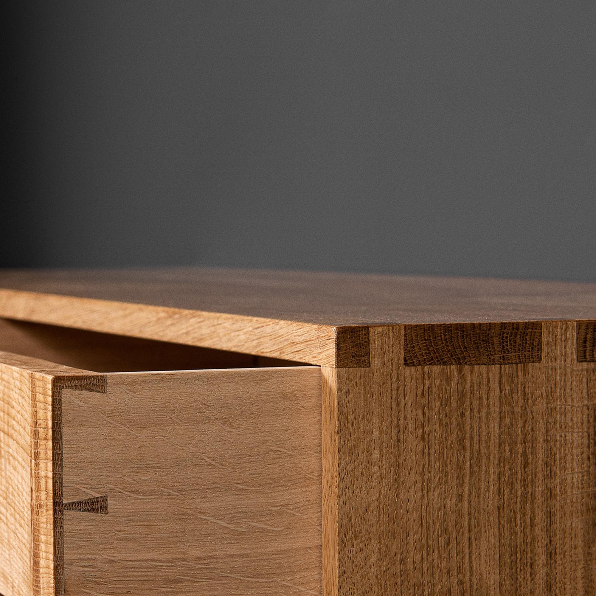 Modern Handcrafted English Oak Desk Console For Sale