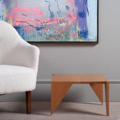 Handcrafted English Oak Modernist End Table