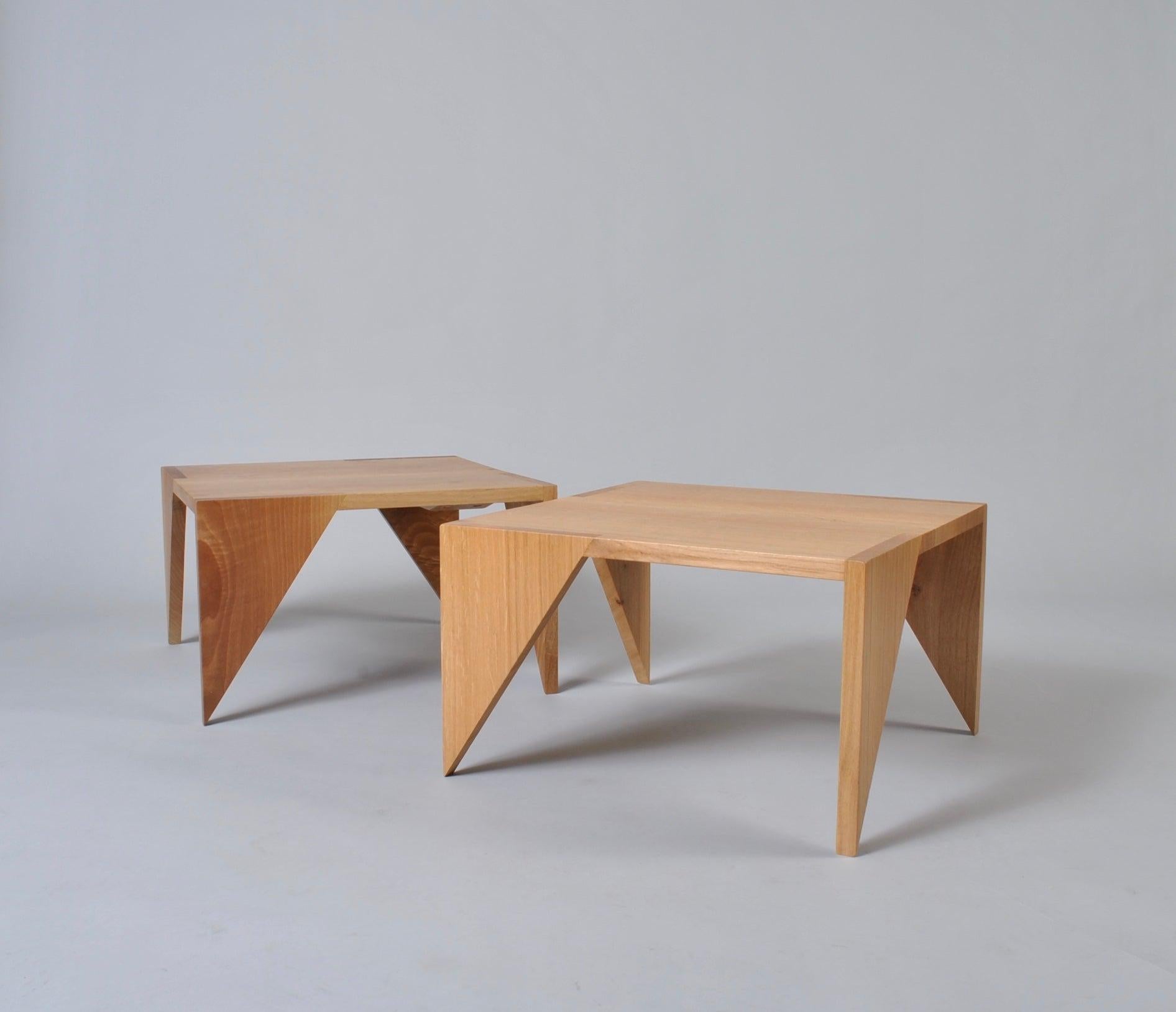 Handcrafted English Oak Modernist Table For Sale 3