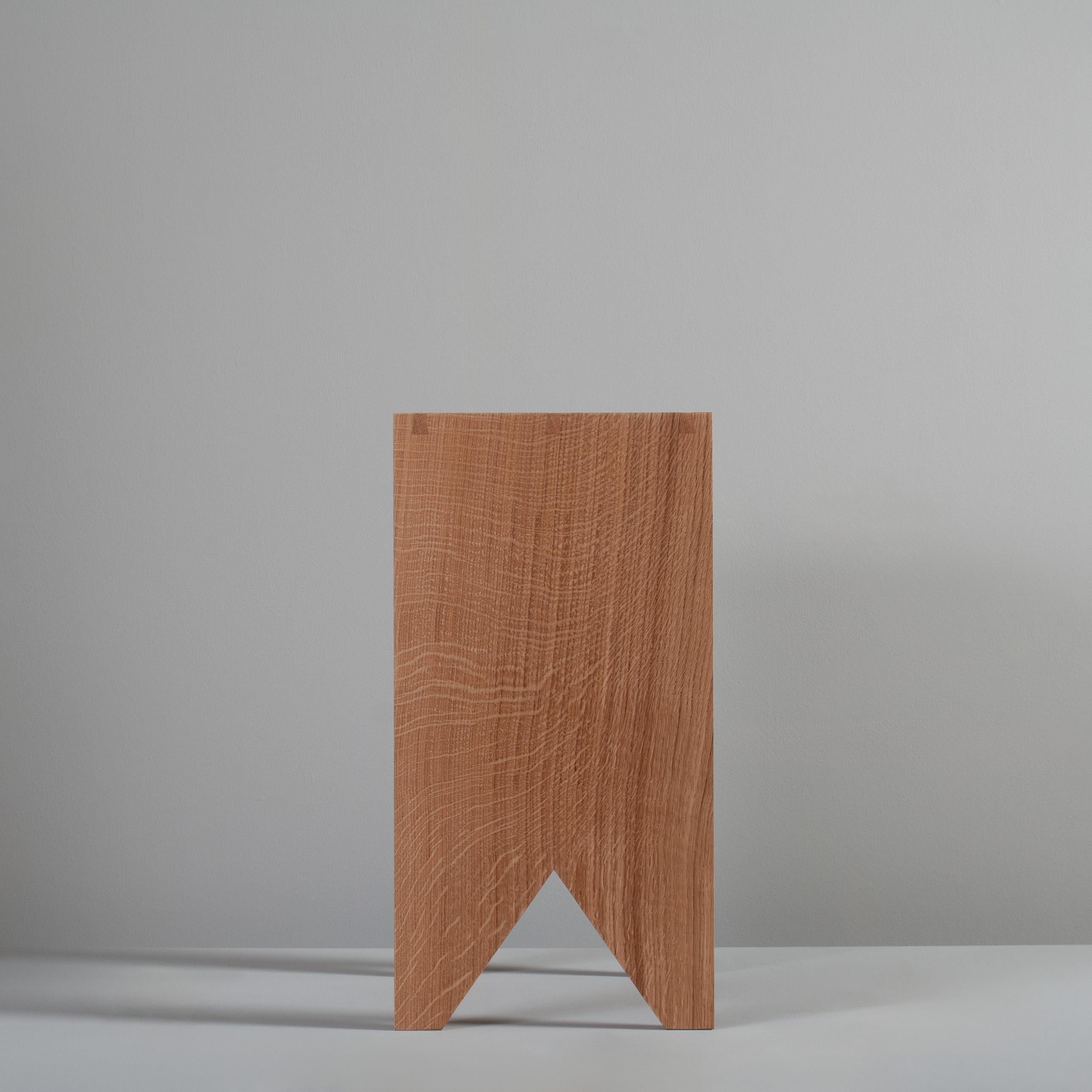Contemporary Handcrafted English Oak Night Stand Table & Drawer For Sale