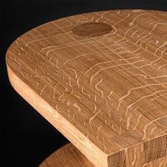Handcrafted Architectural Oak Column Night Stand by SUM Furniture