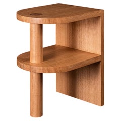 Handcrafted Architectural Oak Column Nightstand by SUM Furniture