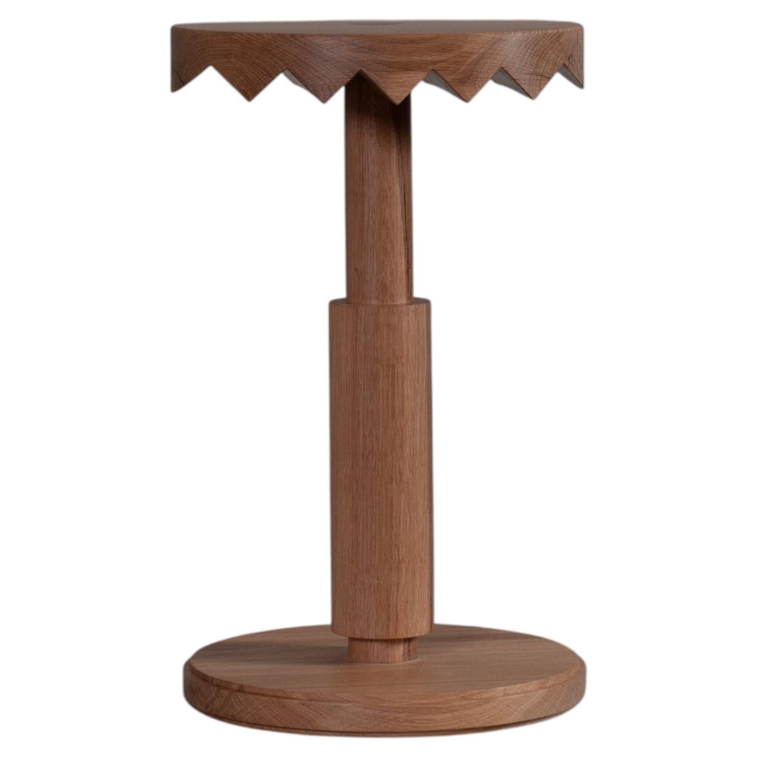 Handcrafted English Oak sawtooth Table For Sale