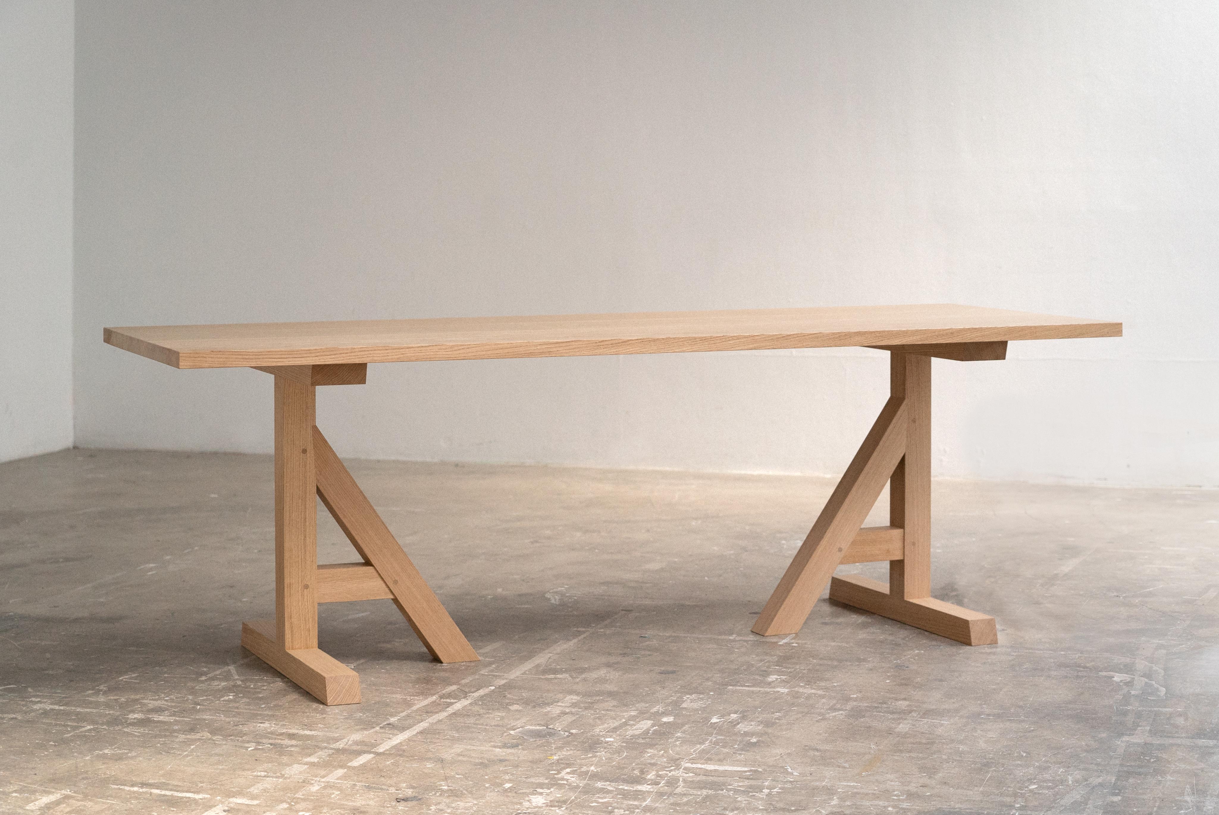 Hand-Crafted Handcrafted English Oak Table For Sale