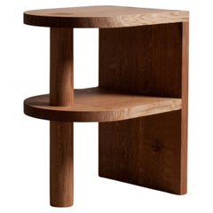 Handcrafted English Oak Tiered Nightstand Table