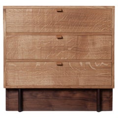 Cassettiera artigianale in Oak e Noce, Comodino