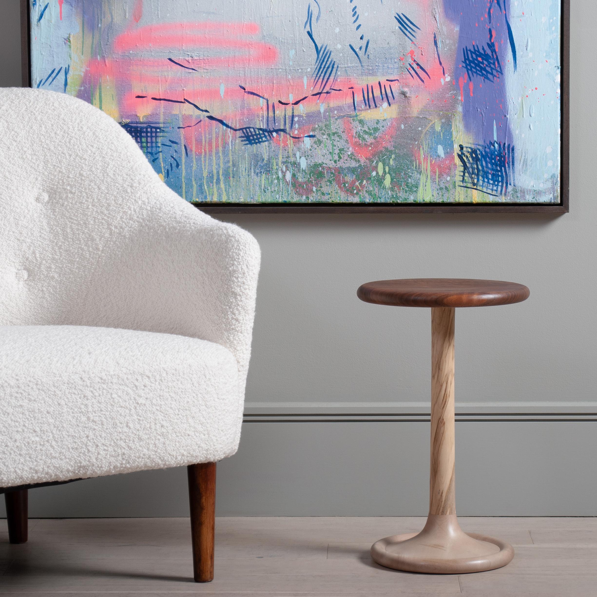 Turned Handcrafted English Side Table For Sale