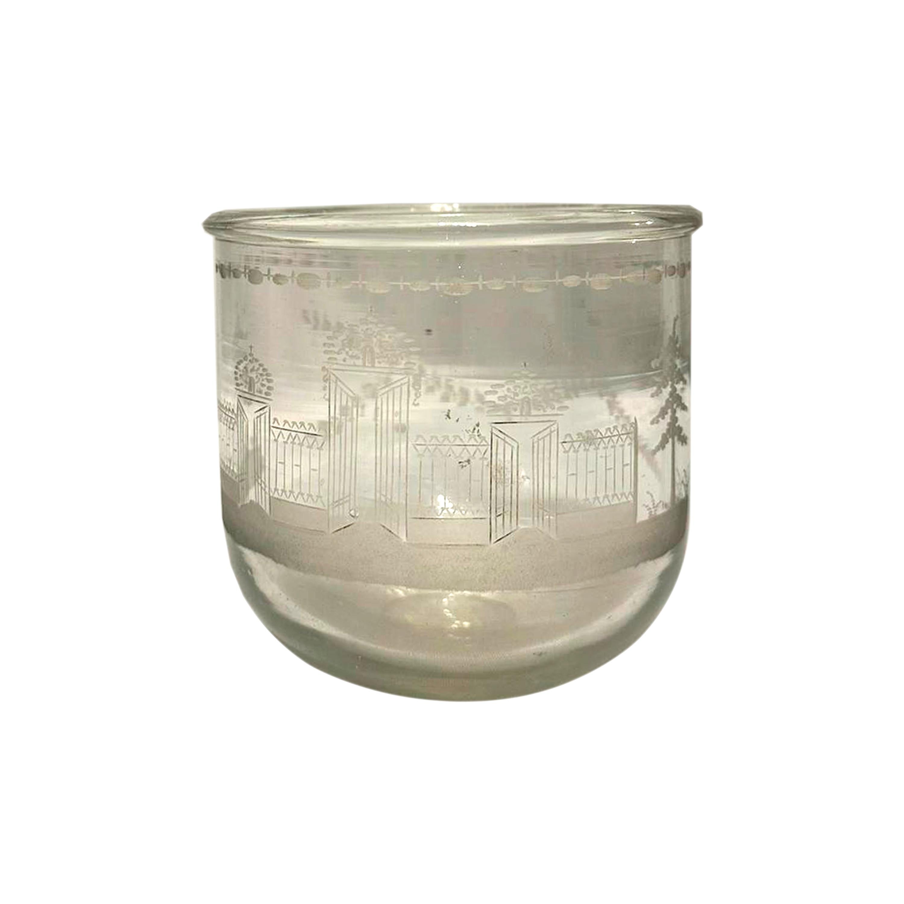 Intagliato a mano Vaso di cristallo inciso a mano di 