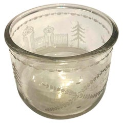 Handcrafted Engraved Crystal Vase by "La Granja", Spain, 18th Century.