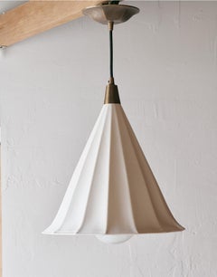 Pendentif en porcelaine cannelée de ferme artisanale en forme de trompette